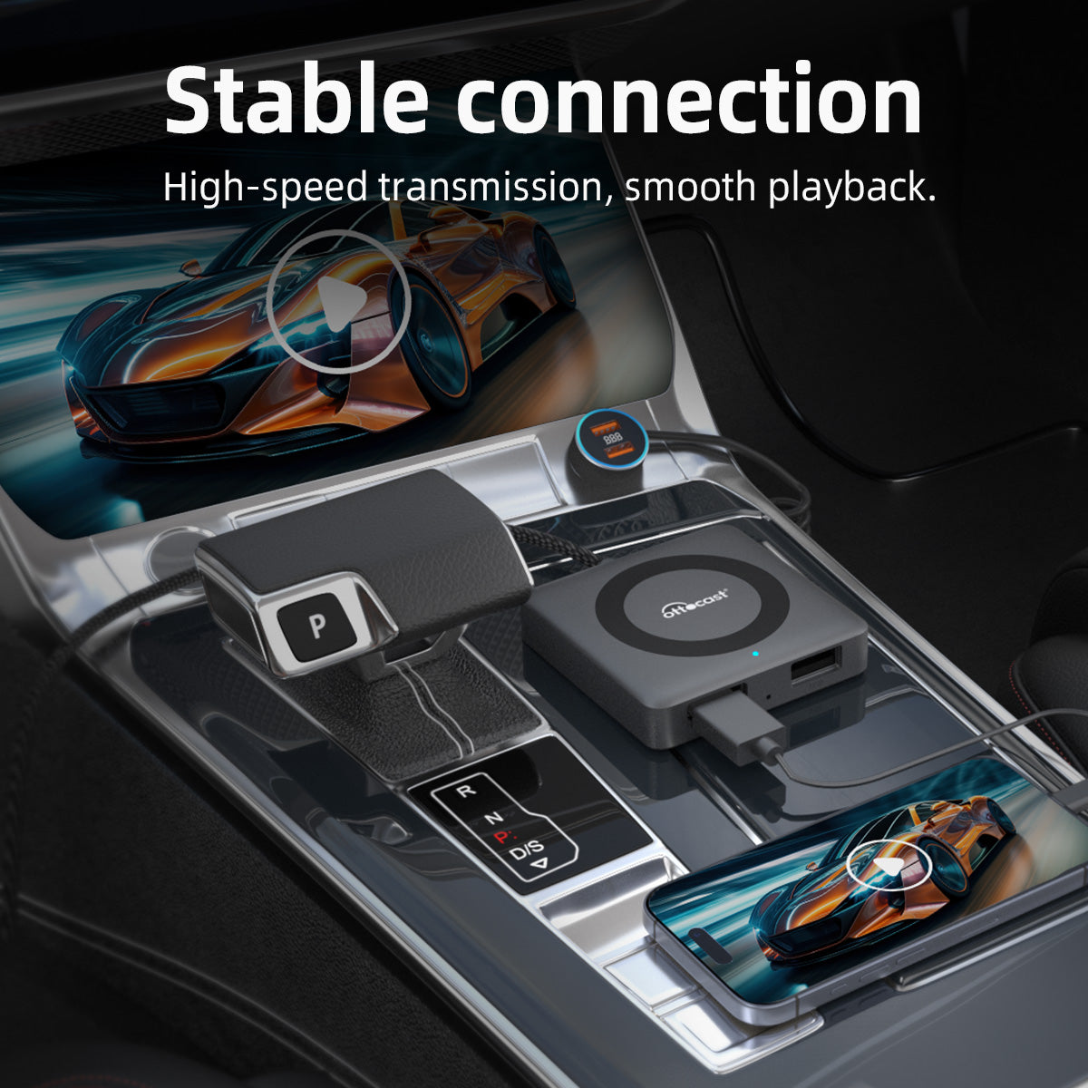 Car TV Mate Pro--Use a TV stick/HDMI to connect your phone and mirror any app