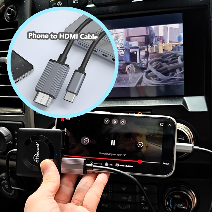 Car TV Mate Pro--Use a TV stick/HDMI to connect your phone and mirror any app