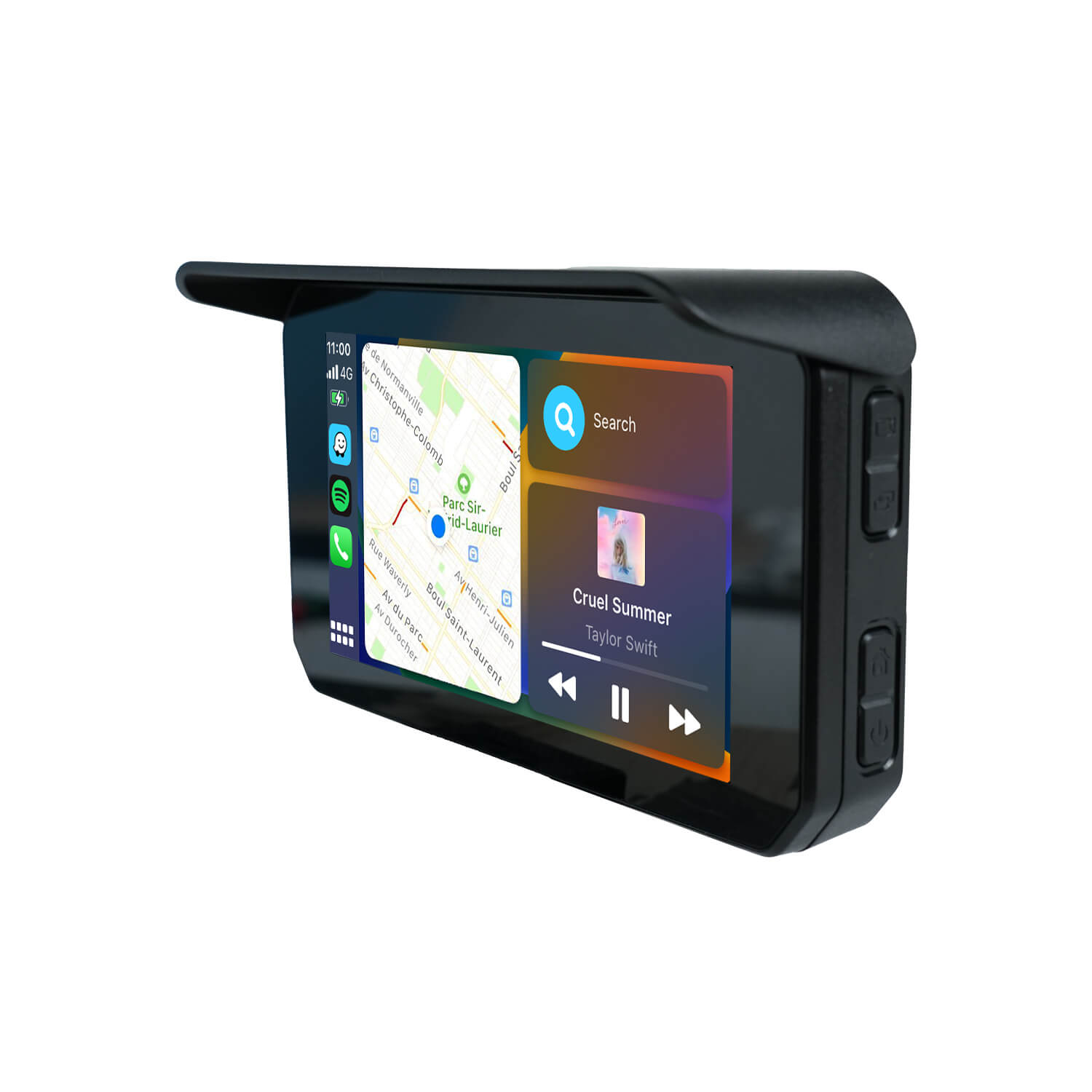 CarPlay Lite C5 SE draagbare motorfiets GPS Draadloos CarPlay/Android Auto-scherm