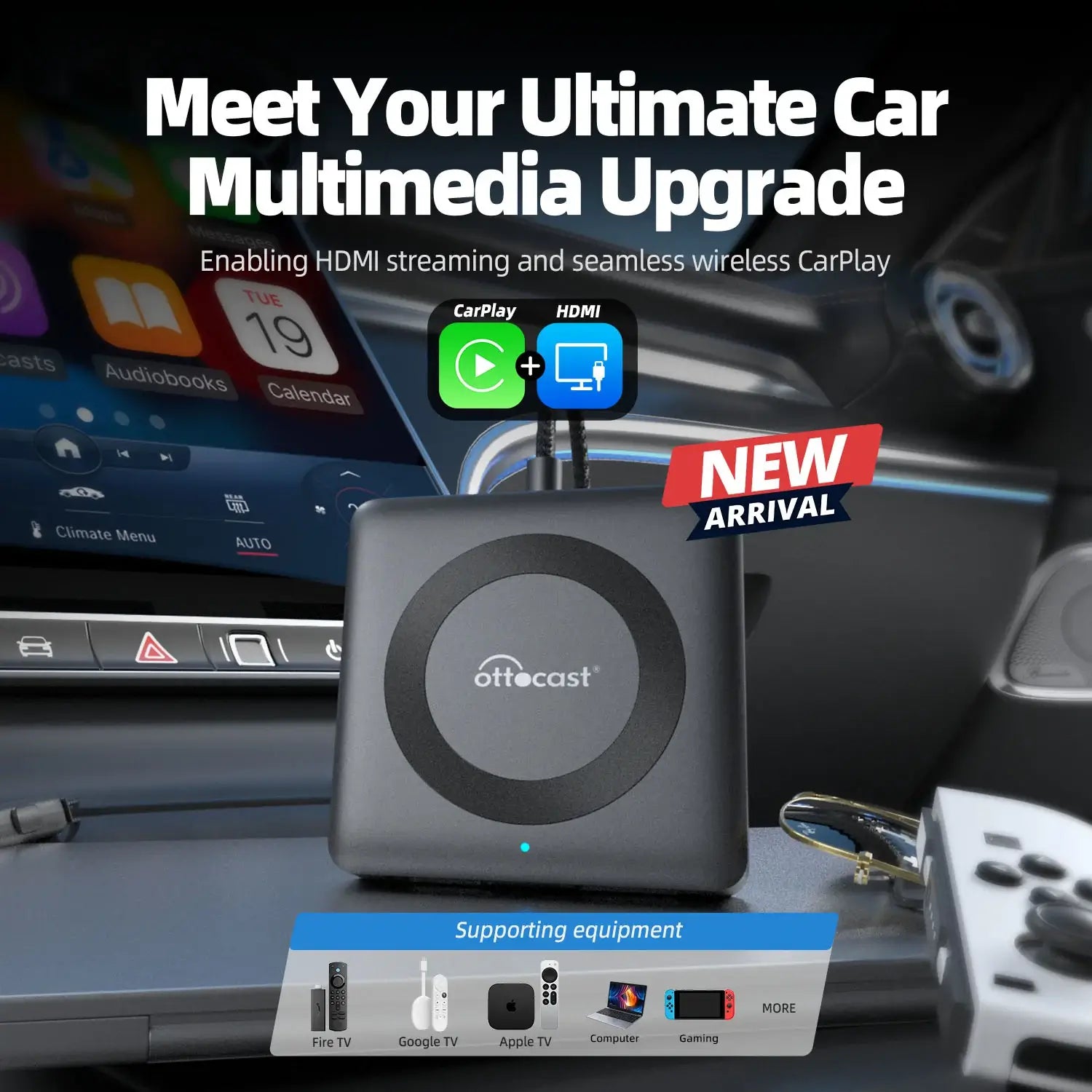 Car TV Mate Pro--Use a TV stick/HDMI to connect your phone and mirror any app